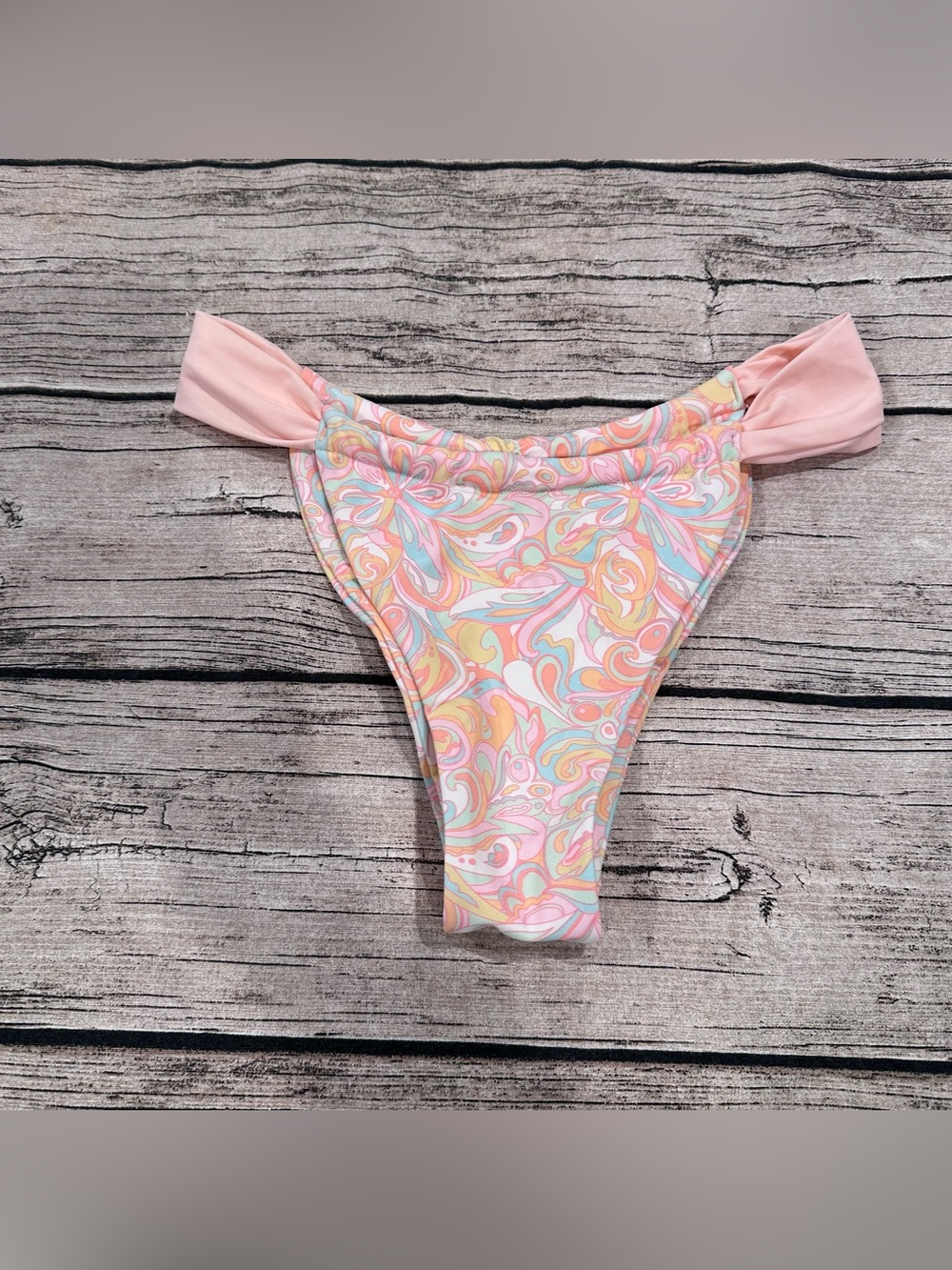 Blackbough Pastel Swirl Low Rise Cheeky Bikini Bottom Size Small